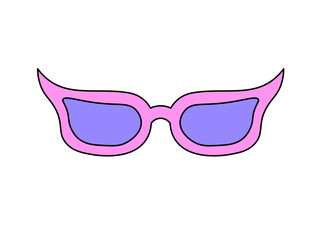 Fototapeta premium isolated colored sunglasses icon on the theme of summer and vacation. design for logo sticker print poster