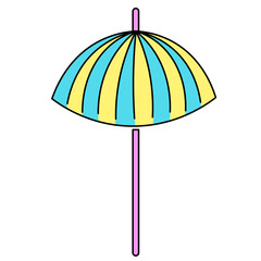 isolated colored icon umbrella on the theme of summer and vacation. design for logo sticker print poster