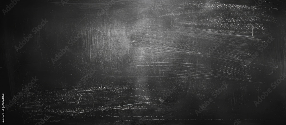 Aufkleber Beautiful black chalkboard with abstract erased chalk design ideal for adding text advertising or promoting products with a business concept copy space image