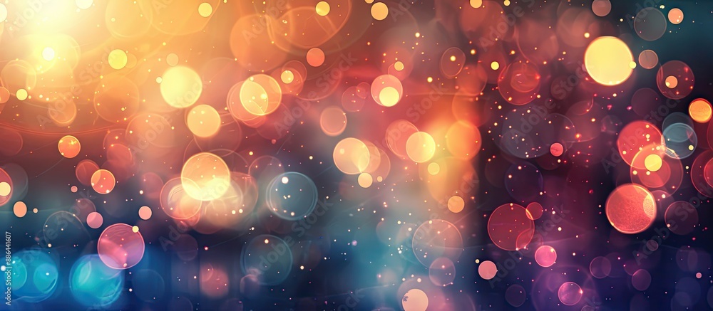 Poster Blurred background with bokeh effect in copy space image
