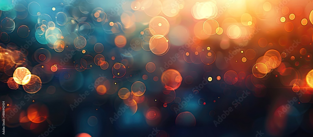Poster Blurred background with bokeh effect in copy space image