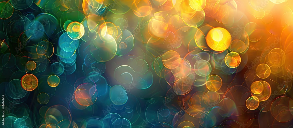 Poster Bokeh creating an abstract background with copy space image