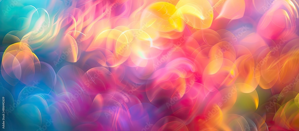 Aufkleber vivid abstract shapes with blurred colors fill the copy space image