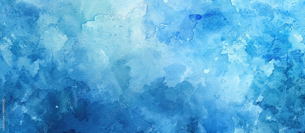 Poster blue watercolor background providing copy space image with abstract texture