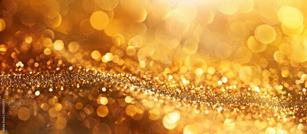 Poster Background in shiny gold with copyspace image