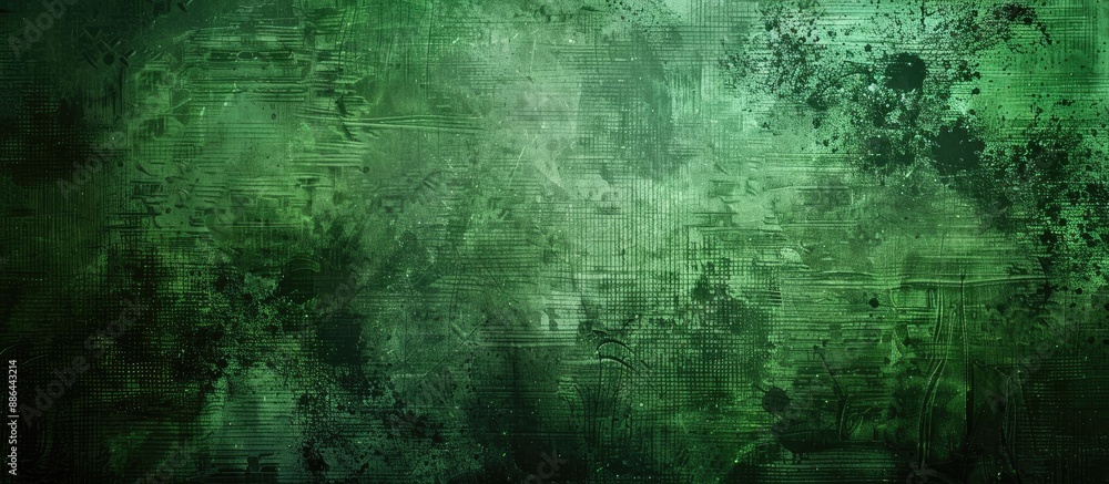 Poster Grunge background in green hues with copy space image