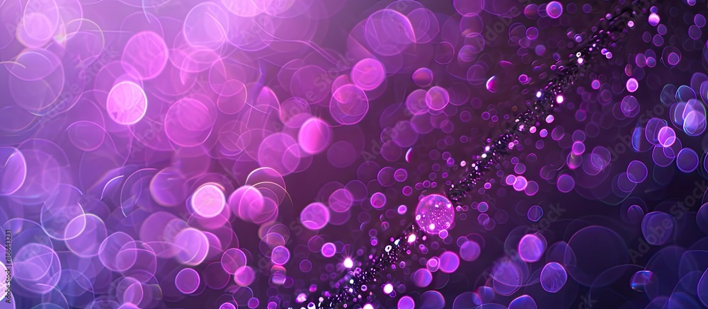 Poster background featuring abstract purple bokeh lights with copy space image