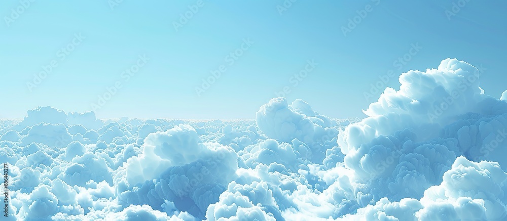 Poster Blue sky and clouds with a large copy space image