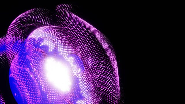 Embark on an immersive journey through a mesmerizing 3D cyber realm featuring vivid purple digital waves, offering a futuristic experience with energetic vibes and captivating visuals