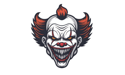 halloween monster face on transparent background  