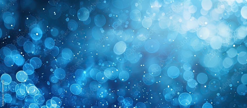 Fototapete Blue abstract background with bokeh effect suitable for copy space image
