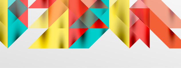 Tech minimal overlapping triangle shapes elements geometric graphic pattern