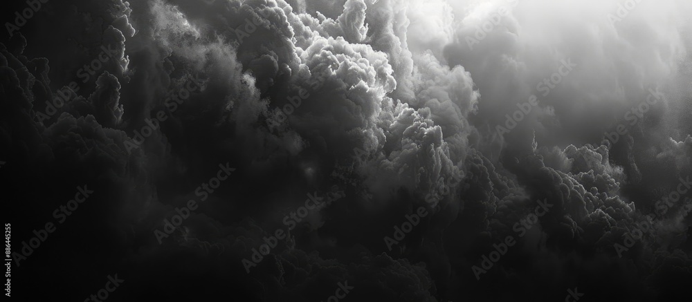 Poster stormy black cloud background with empty copy space image