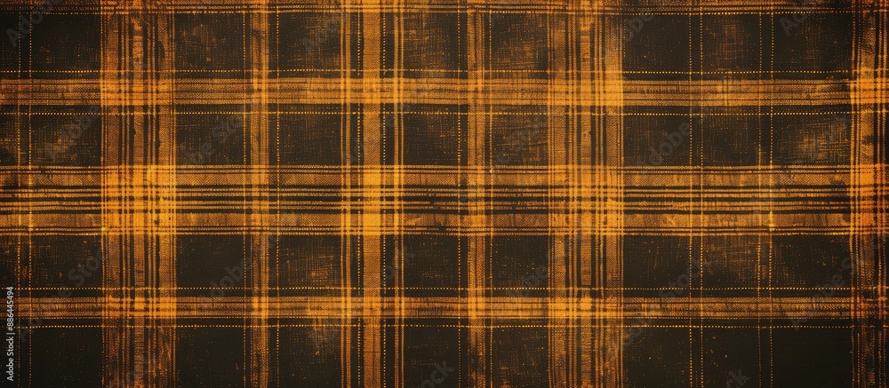 Leinwandbilder Background with brown and yellow plaid pattern suitable for inserting text or images providing a rustic style in images having copy space image