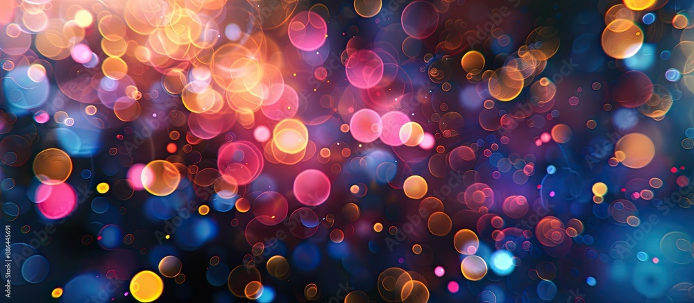 Aufkleber background with blurred multicolored bokeh lights leaving room for copy space image