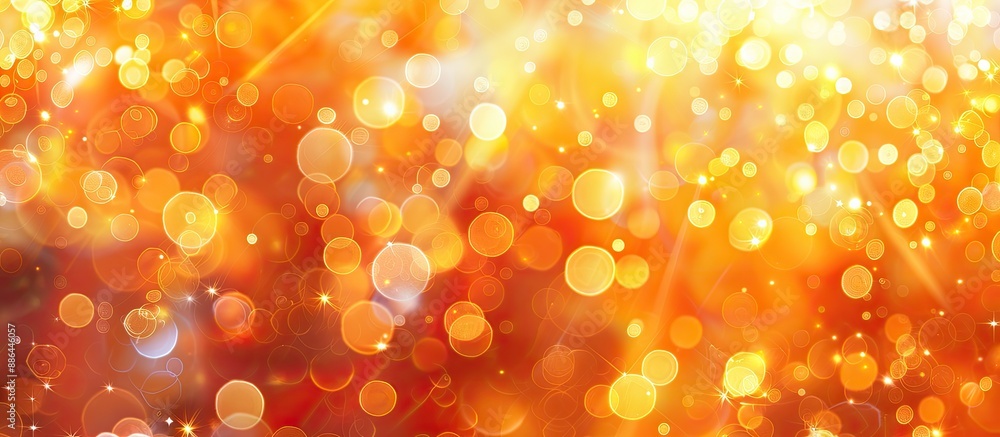 Aufkleber Bokeh background in abstract orange hues with copy space image
