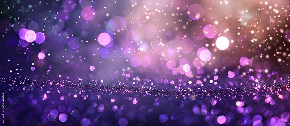 Aufkleber bokeh background with purple glitter lights creating a festive christmas atmosphere on a copy space 