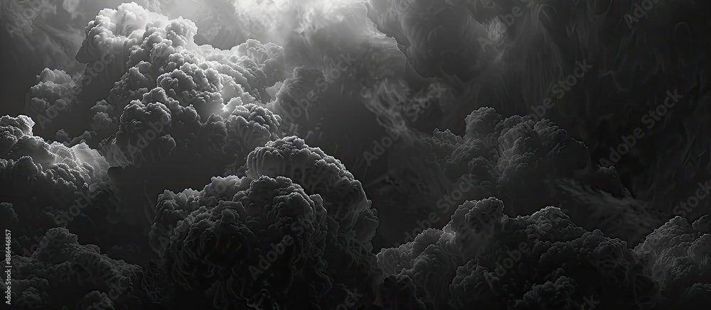 Poster stormy black cloud background with empty copy space image