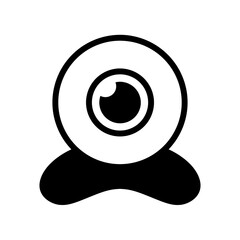 CCTV camera icon with simple and modern design