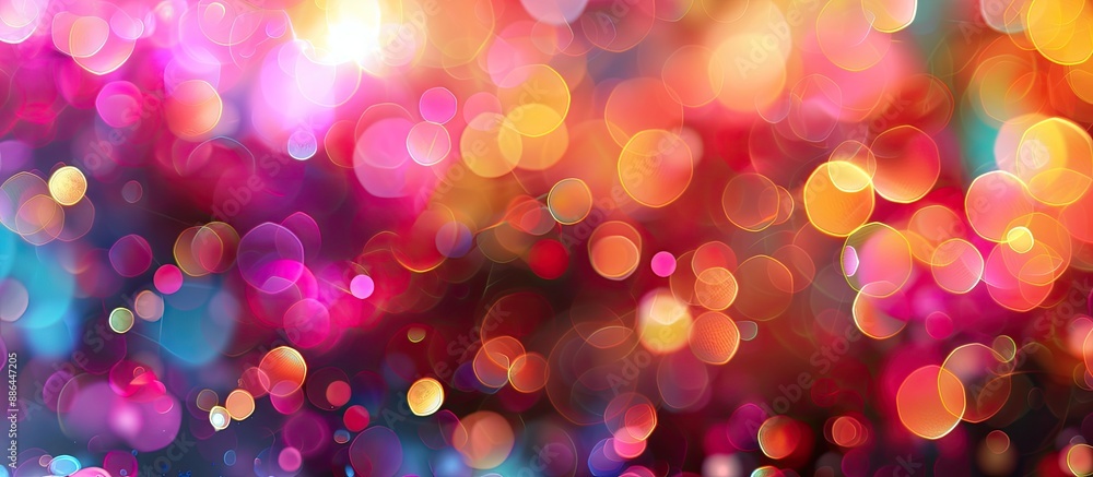 Leinwandbilder background with blurred multicolored bokeh lights leaving room for copy space image