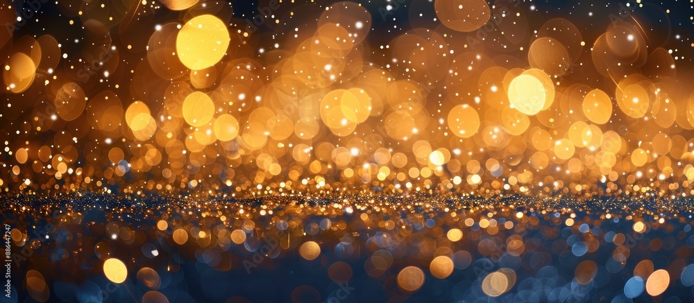 Poster xmas themed background adorned with shimmering gold glitter ideal for holiday decor or card design w