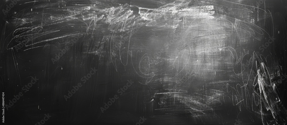 Poster Chalk smudges on blackboard creating a textured background leaving copy space image