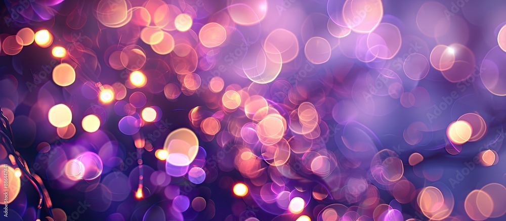 Leinwandbilder purple bokeh lights in an abstract setting with copy space image