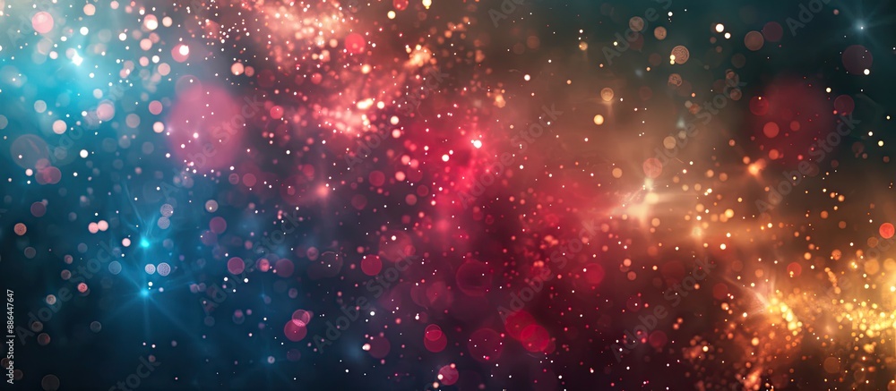 Fototapete Vibrant fireworks with ample blank space for additional content above and below the display for customization in your copy space image