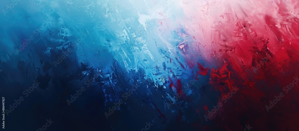 Poster Rectangular background with blue and red tones for copy space image