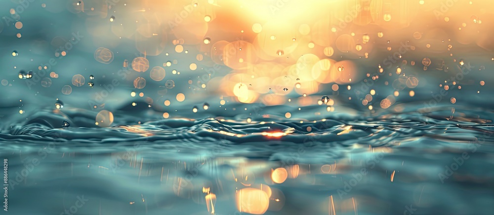 Poster Soft morning lighting background with a blurred soft focus effect resembling water ideal for copy space image