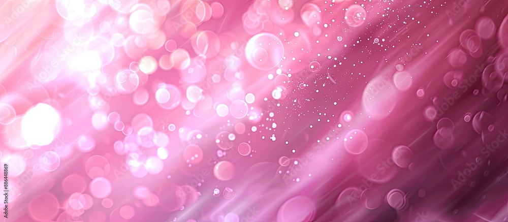 Leinwandbilder Soft pink abstract background with a gentle glow of bokeh effect around a central copy space image
