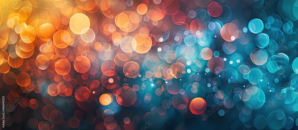 Poster Bokeh creating an abstract background with copy space image