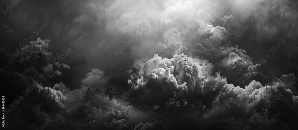 Poster stormy black cloud background with empty copy space image