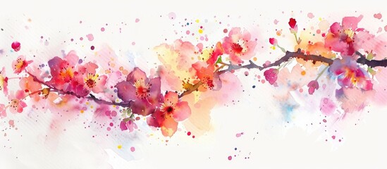 Watercolor paper with a white background provides a perfect copy space image