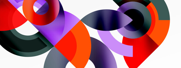 Circle geometric abstract vector background