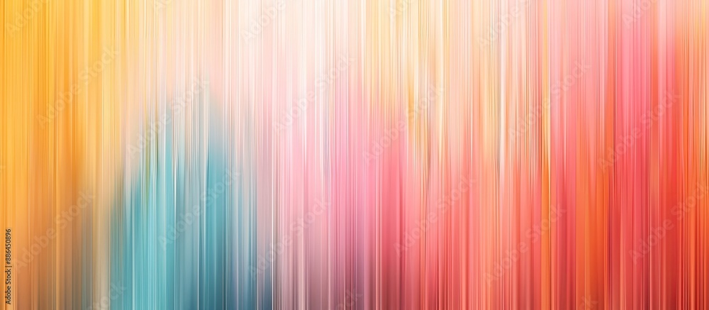Poster Colorful lines create a light abstract gradient motion in this textured wallpaper with a blurred background ideal for projects needing copy space image