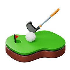 Golf 3D Illustration