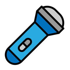 Torch Vector Filled Icon Design