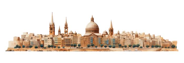 PNG Malta architecture waterfront cityscape.
