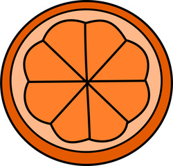 orange cut vector color 