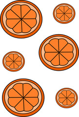 Obraz premium orange cut vector color pattern