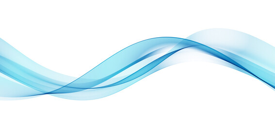 Naklejka premium Abstract Blue Wave Design Element. Glowing Smooth Wavy Line