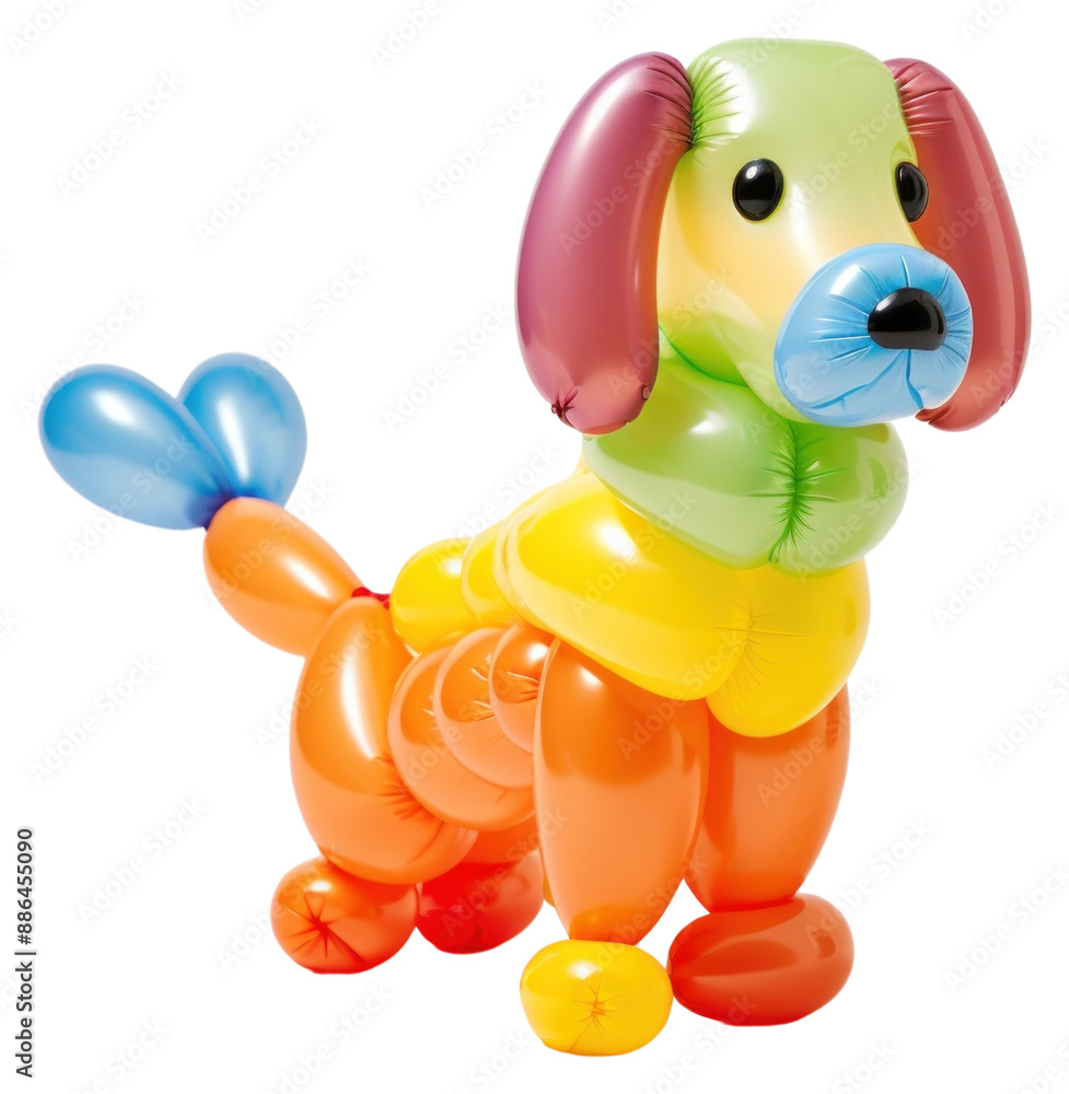 Wall mural png twisty balloon in the shape of a dog toy representation celebration.