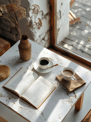 Magazine Top View Mockup