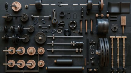 Gym Equipment Flatlay