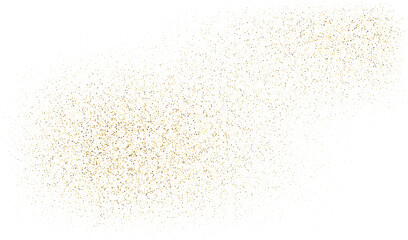 Gold glitter. Golden sparkle confetti. Shiny glittering dust.
