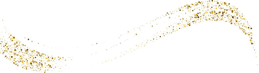 Gold glitter. Golden sparkle confetti. Shiny glittering dust.
