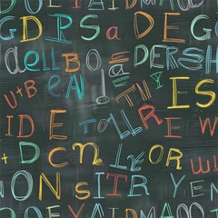 Back to School Blackboard Classroom Seamless Tiled Wallpaper Background