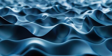 Obraz premium Abstract Blue Wavy Pattern