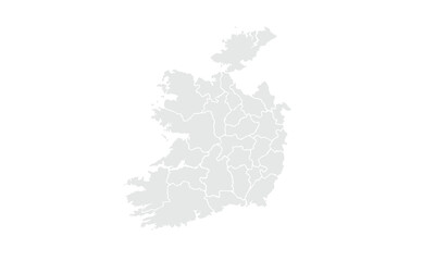 Obraz premium Ireland map Grayscale,isolated on white background for website layouts,background,education, precise,customizable,Travel worldwide,map silhouette backdrop,earth geography, political,reports.